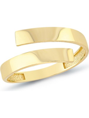 Oroline Kuyumculuk 14 Ayar Taşsız Sarmal Desenli Altın Kadın Yüzük