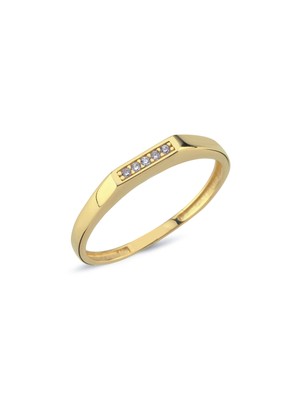 Oroline Kuyumculuk 8 Ayar Minimal Kadın Altın Taşlı Eklem Yüzük