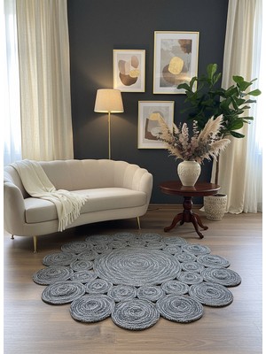 Rose'n Home JÜT-815 Elde Dokuma Doğal Jüt Hasır Halı