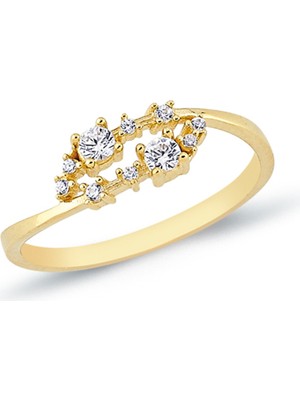 Oroline Kuyumculuk 14 Ayar Modern Kadın Altın Yüzük