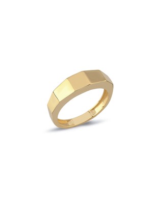 Oroline Kuyumculuk 14 Ayar Köşegen Desenli Kadın Altın Yüzük