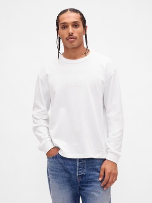Gap Erkek Beyaz Gap Logo T-Shirt