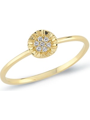 Oroline Kuyumculuk 14 Ayar Taşlı Kadın Altın Yüzük