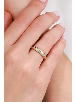 Oroline Kuyumculuk 14 Ayar Mineli Kadın Altın Yüzük