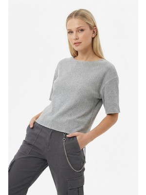 Rays 8274A Bisiklet Yaka Kısa Kol Tişört Gri