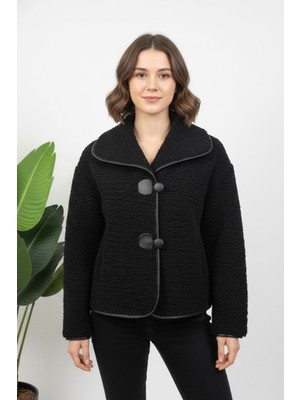 Hiramir Yeni Sezon Kadın Tokalı Peluş Mont KS2573