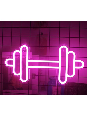 Dambıl Spor Salonu Duvar Süsü Neon Tabela Gece Lambası
