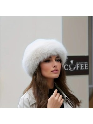 Evim Mabedim Kadın Şapka, Kürk Görünümlü Kışlık Lüks Tasarım Kadın Şapkası