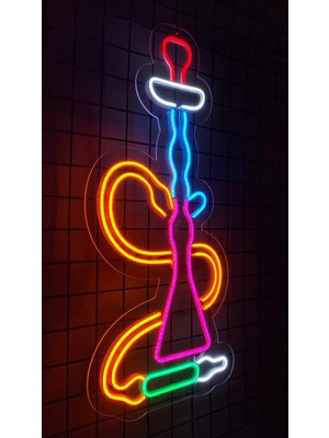 Neon LED Tabela Nargile Modeli Duvar Dekorasyon