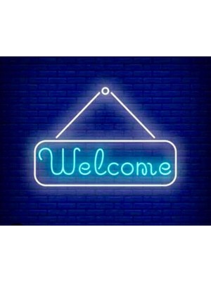 Welcome Neon Yazı Karşılama