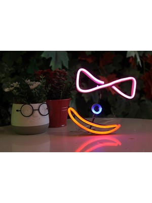 Neon Tabela Neon Dekoratif Duvar Aydınlatması Gülenyüz