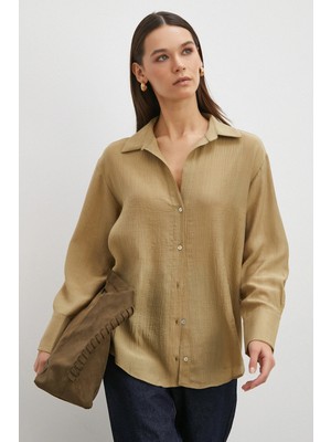 Never More Kraşlı Gömlek Haki