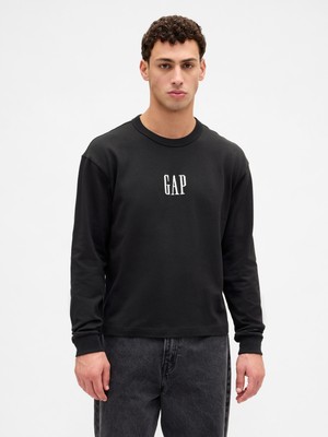 Gap Erkek Siyah Gap Logo T-Shirt