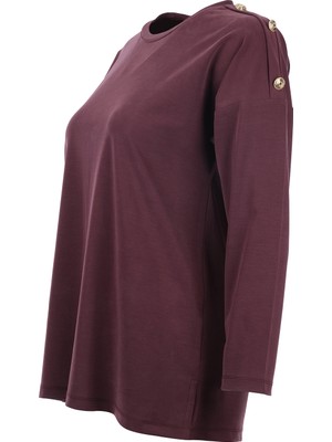 Ysatis On Kadın Oversize Uzun Kol Minimalist Bluz - Rahat ve Şık