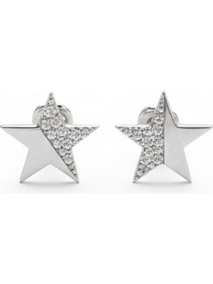 missamori 925 Ayar Gümüş Taşlı Yıldız Küpe