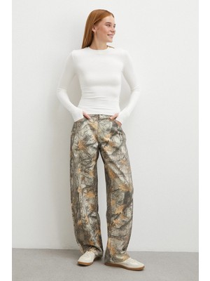 Never More Desenli Boyfriend Premium Jean Bej