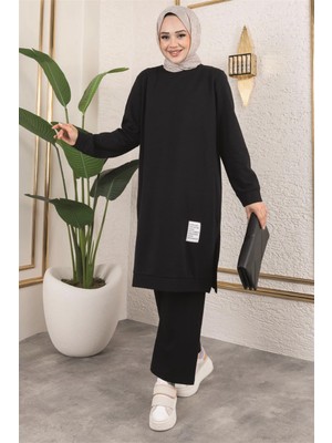 Lizay Tesettür Spor Takım Siyah - Siyah - 40