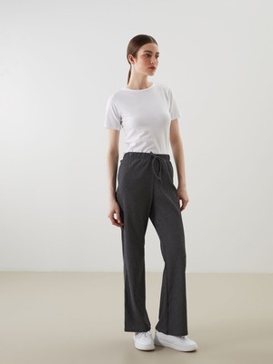 Lc Waikiki Yeni Sezon Beli Lastikli Çizgili Kadın Pantolon