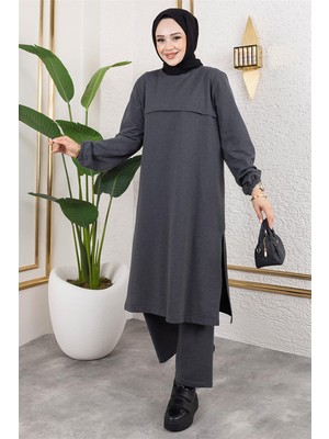 Lizay Yırtmaç Detaylı Spor Takım Antrasit