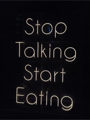 Neon LED Işık Gece Lambası Stop Thinking Start Eathing