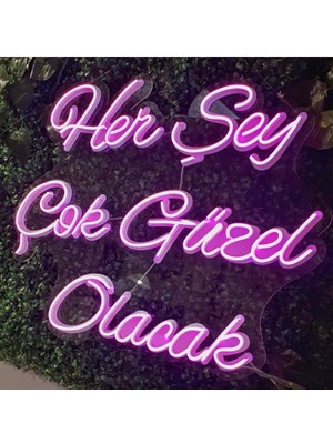 Herşey Çok Güzel Olacak Neon LED Yazı