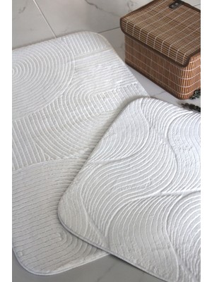Dede Ev Tekstil Kaydırmaz Taban Banyo Paspası & Klozet Takımı 2li Takım 60 × 100 cm 50 × 60 cm