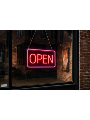 Neon LED Open Yazılı Dekoratif Şık Neon Tabela