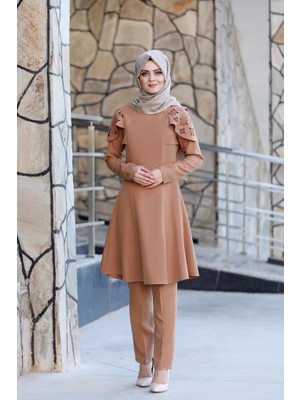 Pelerinli Takım Elbise MC0034 Taba