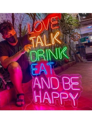 Love Be Happy Neon LED Işık