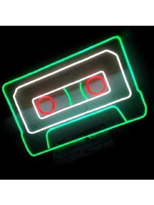 Neon LED Işık Kaset Gece Lambası