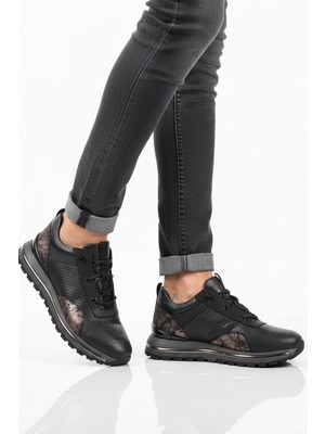 Voyager Lacivert Hakiki Deri Elastik Bağcıklı Erkek Casual Ayakkabı M533 M