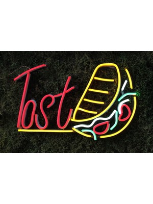TOST Neon Tabela Dekoratif Duvar Aydınlatması 40 CM