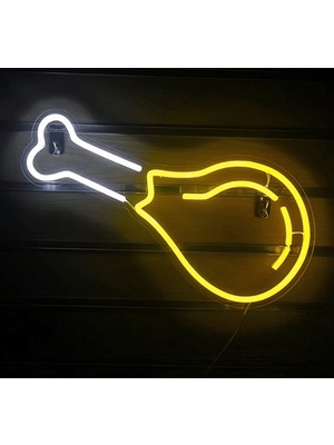 Tavuk But Neon Tabela Restoran Büfe Dekor Süs Aydınlatma