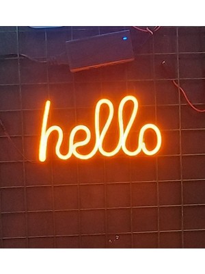 Hello Neon Yazı - Neon Hello Yazısı LED Neon