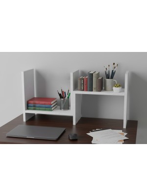 Trendpix Ayarlanabilir Kitaplık Masa Üstü Kitaplık Raf Tezgah Üstü Organizer Masa Düzenleyici Tez