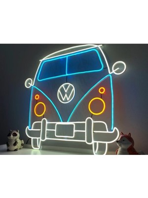 Neon LED Işık Gece Lambası Vw Bus