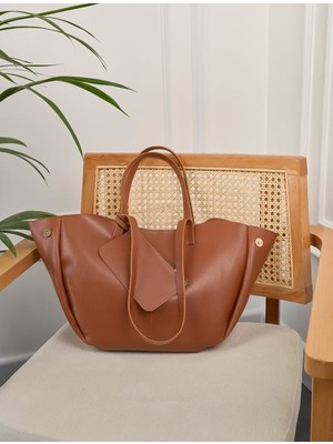 Özüm Takı Çanta Kadın Büyük Boy Kol ve Omuz Çanta Taba