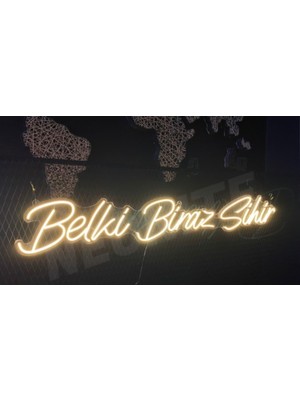 Belki Biraz Sihir Neon LED Yazı