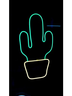 Kaktüs Neon LED Tabela