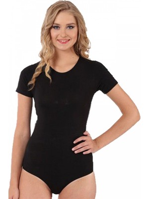 Moda Çizgi Bayan Kısa Kol Çıtçıtlı Body 242