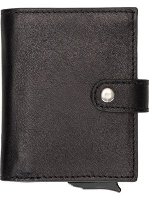 Gp Iguana Palermo Deri Cüzdan Kartlık Mekanizmalı Rst1 Siyah