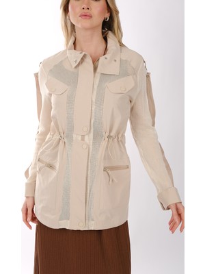 Ysatis File Detaylı Minimalist Kadın Ceket - Uzun Kol