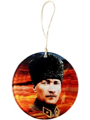 Ett Kalpaklı Atatürk 15 Santimetre Füzyon Cam Duvar Süsü Dinç Store - 004982