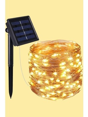 Ett Güneş Enerjili 200 LED Dış Mekan Aydınlatma Şeridi Dinç Store - 004982