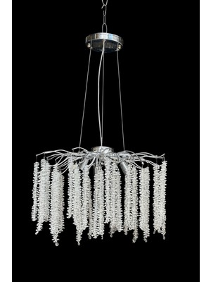LED Yeni 50 cm Ağaç Kristal Avize Krom Ithal Kasa