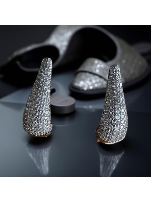 Luckyb Store Silver Renk Xuping Taşlı Lucky Küpe