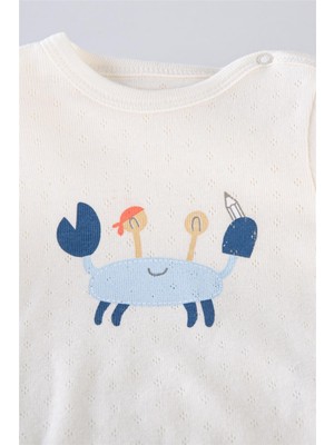 Bebetto Ajurlu Body Set 3lü Takım (Shıp Boy) Lacivert