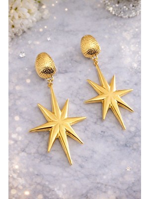 Demokan Kadın Küpe Vip Tasarım Sallantılı Stary Küpe