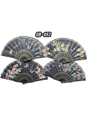 Ett Plastik Siyah Kumaş Yelpaze 12'li Set Dinç Store - 004982