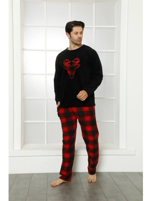Moda Çizgi Welsoft Polar Erkek Pijama Takımı 6798